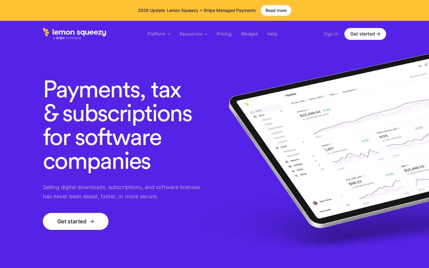 Lemon Squeezy landing page reviewed by The Jury