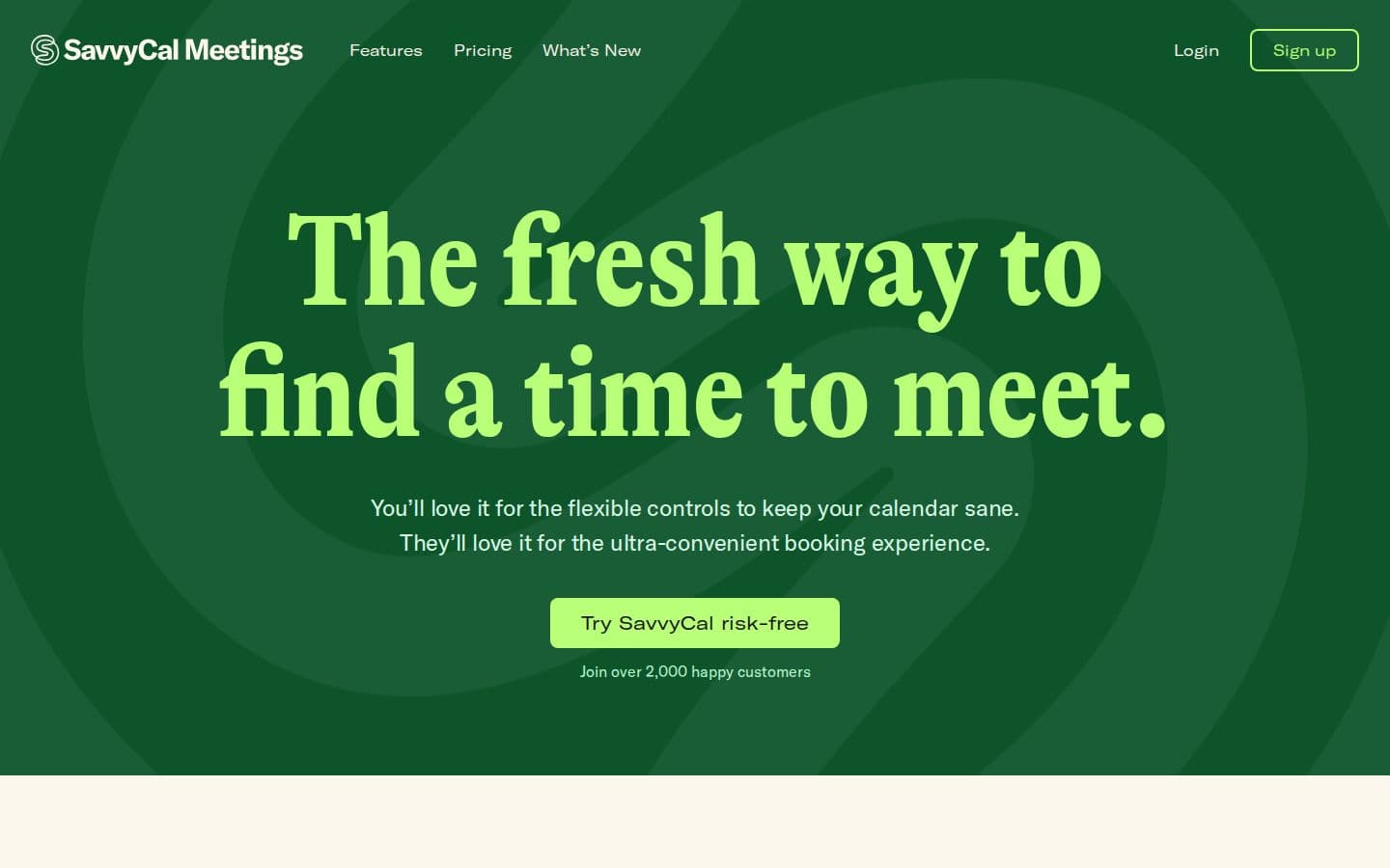 SavvyCal landing page reviewed by The Jury